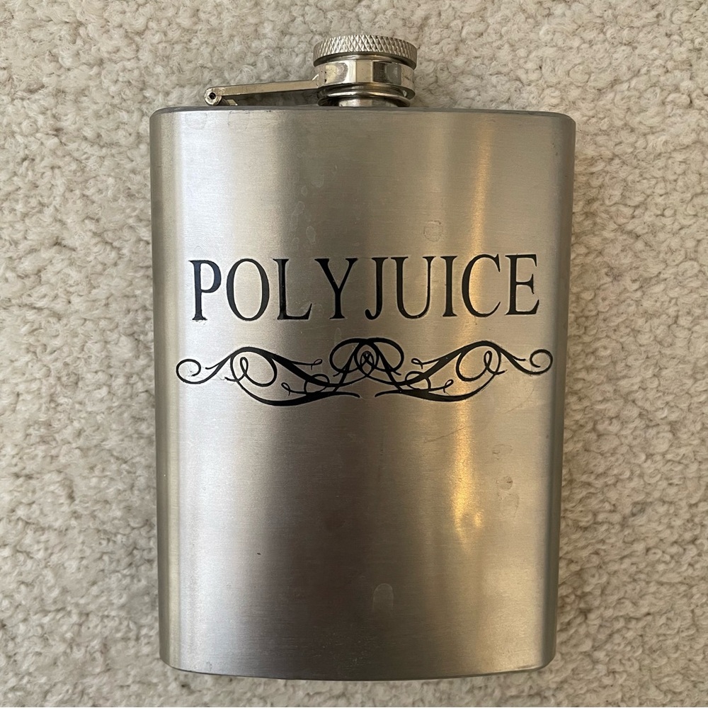 Harry Potter Polyjuice-Engraved Stainless Steel Flask 8 oz